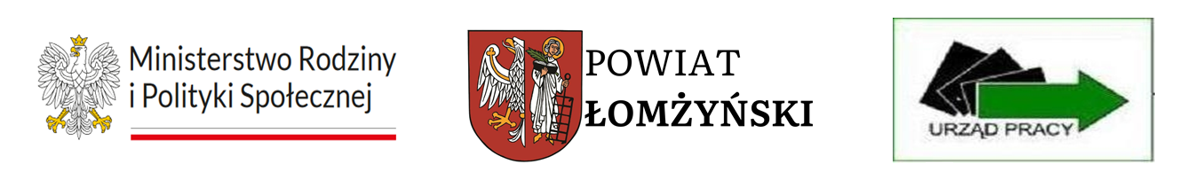 naglowek art. Logo MRiPS, Powiat Łomżyński, PUP Łomża